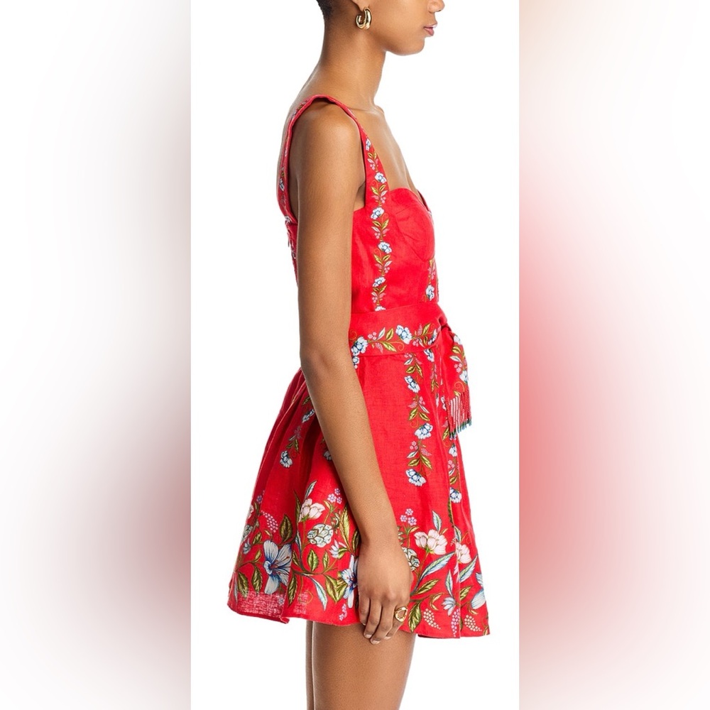 FARM Rio Sweet Bloom Bouquet Linen Blend Dress - Picture 5 of 10